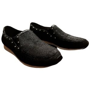 E collection black glittery shoe size 8